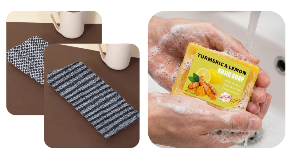 🧼💦 1+1 INGYEN! Antibakteriális hámlasztó fürdőlepedő – Puha, tiszta, egészséges bőr. Ne hagyd ki! 🚿