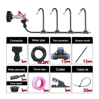 🚿360° ívelt kerti automata öntözőrendszer