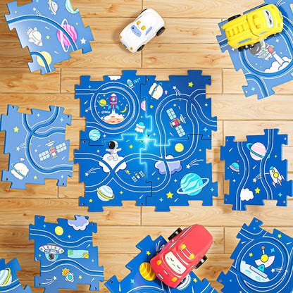 🎁Gyerekek számára készült DIY városi vonat kocsi puzzle