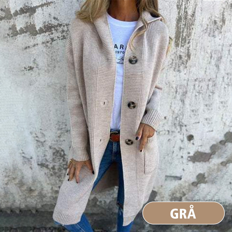 Cardigan cu glugă din lână pentru femei