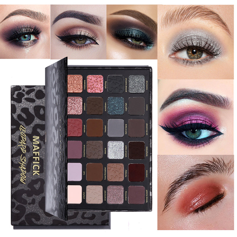 24 Colors Leopard Long Lasting Glamorous Eyeshadow Palette
