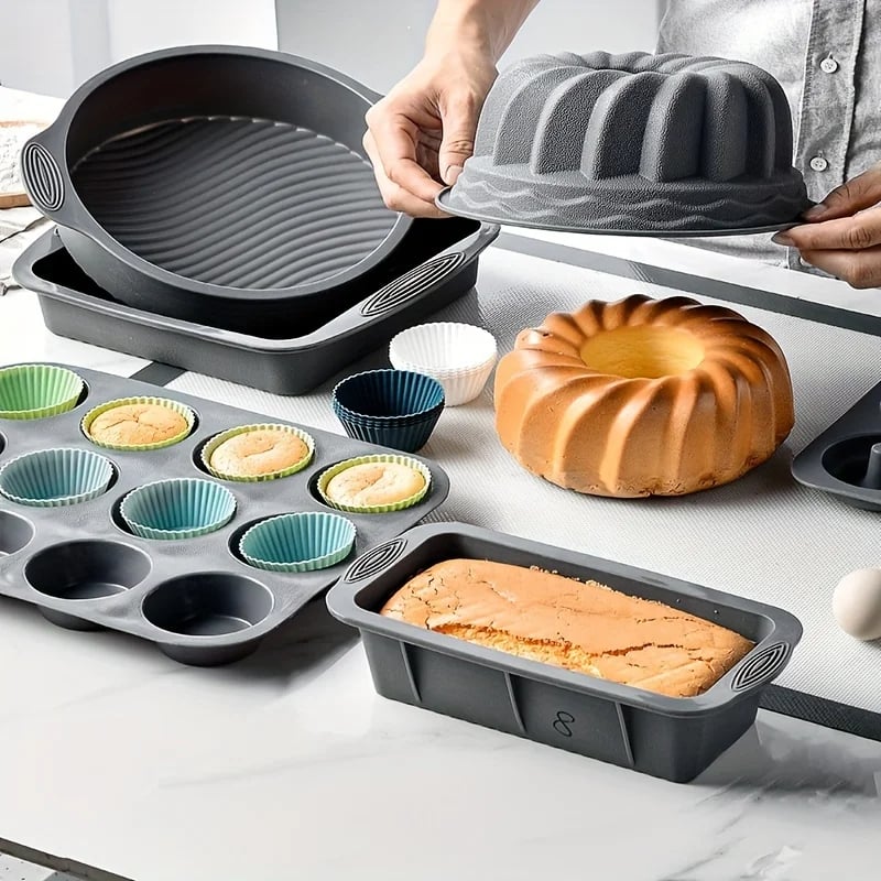 👩‍🍳Szilikon tortaformák készlet a könnyű sütéshez🧁