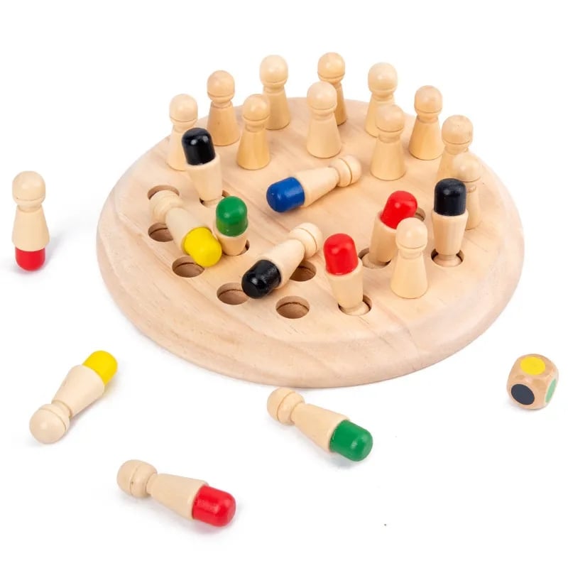 🔥Fából készült Memory Match Stick sakkjáték