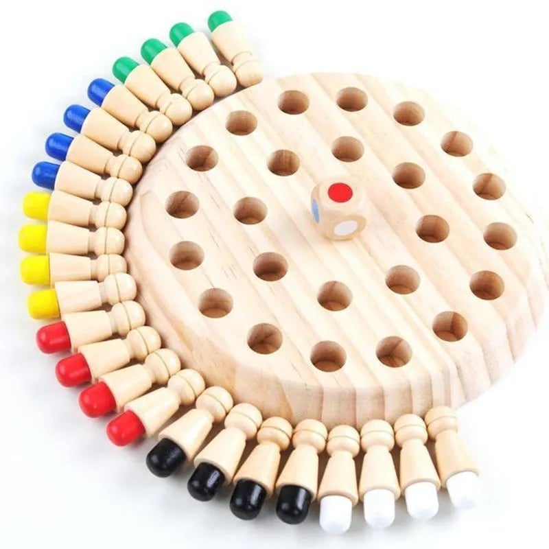 🔥Fából készült Memory Match Stick sakkjáték