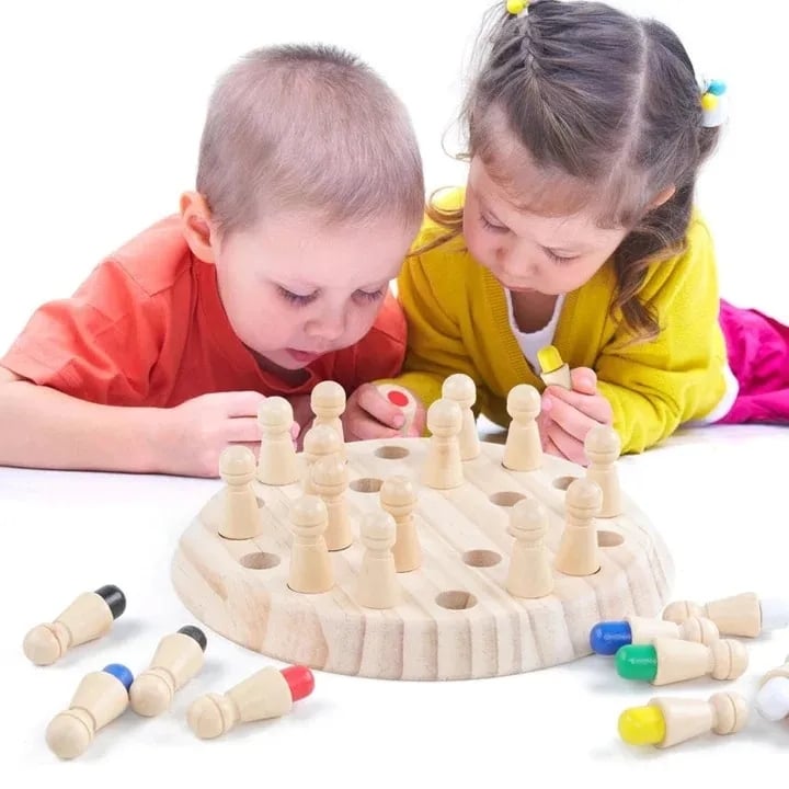 🔥Fából készült Memory Match Stick sakkjáték