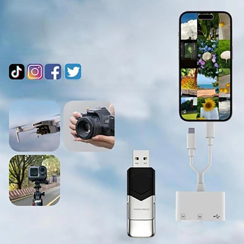SD/TF/USB-kártyaolvasó