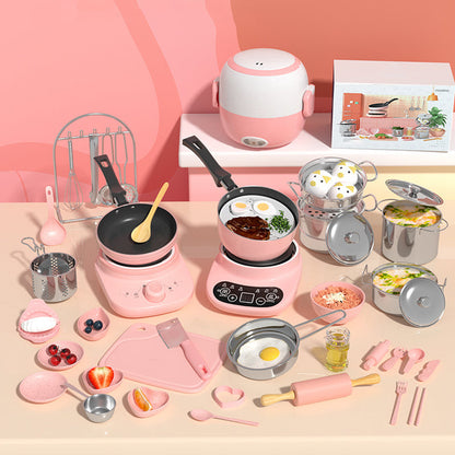 🎁 Igazi gyerekek mini konyhai főzőkészlet 🍳✨ —— 🎁 INGYENES Adapter ajándékba!