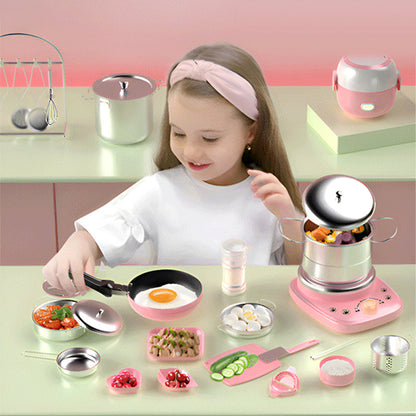 🎁 Igazi gyerekek mini konyhai főzőkészlet 🍳✨ —— 🎁 INGYENES Adapter ajándékba!