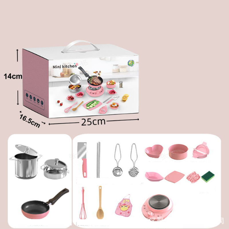 🎁 Igazi gyerekek mini konyhai főzőkészlet 🍳✨ —— 🎁 INGYENES Adapter ajándékba!