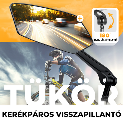 360 fokban forgatható visszapillantó tükör – alkalmas motorkerékpárokhoz és kerékpárokhoz