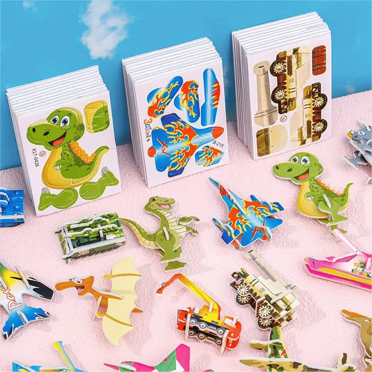 🦗🧩 DIY 3D rajzfilm puzzle (25 db) – Kirakás, játék, tanulás egyben! 🧠✨