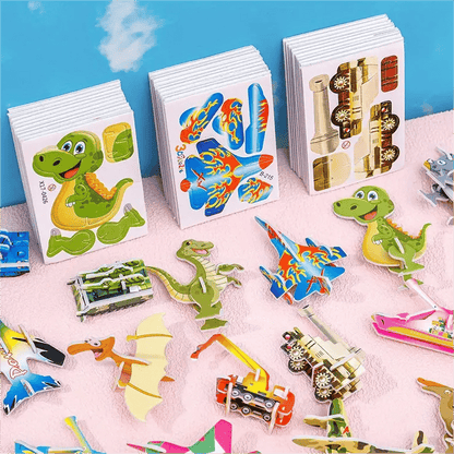 🦗🧩 DIY 3D rajzfilm puzzle (25 db) – Kirakás, játék, tanulás egyben! 🧠✨