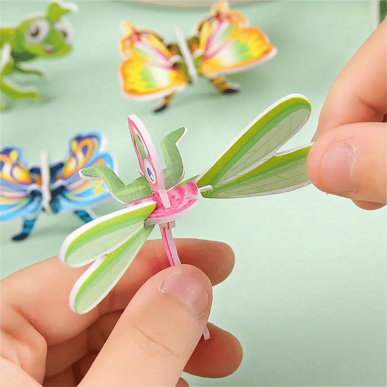 🦗🧩 DIY 3D rajzfilm puzzle (25 db) – Kirakás, játék, tanulás egyben! 🧠✨