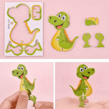 🦗🧩 DIY 3D rajzfilm puzzle (25 db) – Kirakás, játék, tanulás egyben! 🧠✨