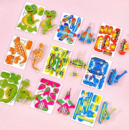 🦗🧩 DIY 3D rajzfilm puzzle (25 db) – Kirakás, játék, tanulás egyben! 🧠✨
