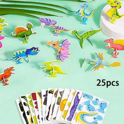 🦗🧩 DIY 3D rajzfilm puzzle (25 db) – Kirakás, játék, tanulás egyben! 🧠✨
