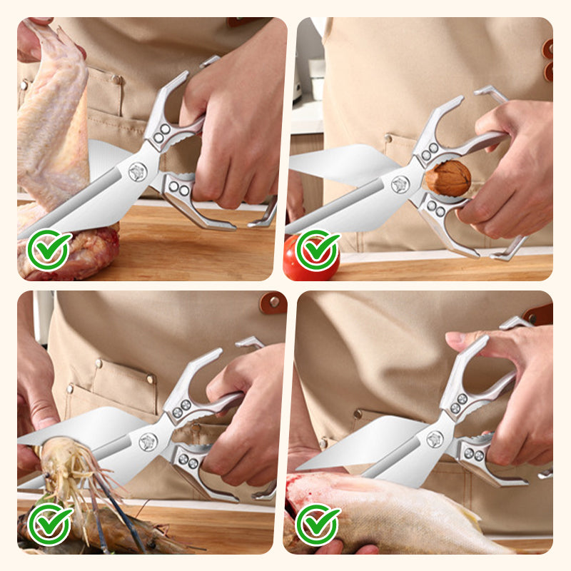 【🔥 1+1 ingyen】🍗✂️Többfunkciós nagy teherbírású konyhai olló