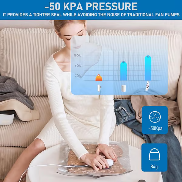 🎁Forró akció 50% kedvezmény 🔥6 csomag USB-s elektromos vákuumzsák - Takarítson meg helyet, utazzon könnyedén!