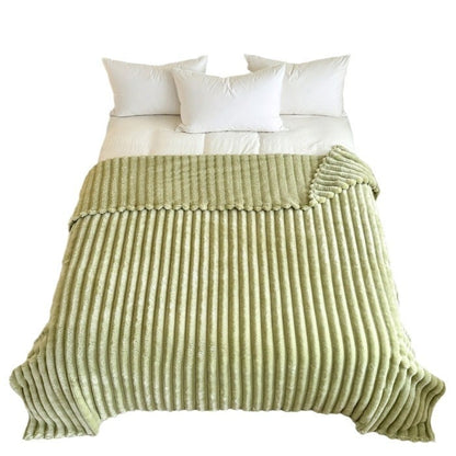 ❄️🛏️ Sűrű nyúl plüss és tejbársony huzatú takaró 🌿🥰