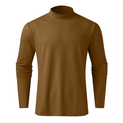 👕 60% KEDVEZMÉNY MOST! ✨ Férfi magas nyakú, karcsúsított póló – rugalmas és lélegző anyag, modern stílus edzőtermi vagy alkalmi viselethez 🏃‍♂️📦