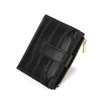 ✨ Egyszerű, egyszínű, rövid női pénztárca 🥰👛——Kicsi és elegáns, egy kézzel is könnyen fogható! A kártya- és bankjegyrekeszek logikusan vannak elrendezve, így a mindennapi használathoz elegendő helyet biztosítanak, anélkül, hogy sok helyet foglalnán