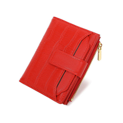 ✨ Egyszerű, egyszínű, rövid női pénztárca 🥰👛——Kicsi és elegáns, egy kézzel is könnyen fogható! A kártya- és bankjegyrekeszek logikusan vannak elrendezve, így a mindennapi használathoz elegendő helyet biztosítanak, anélkül, hogy sok helyet foglalnán