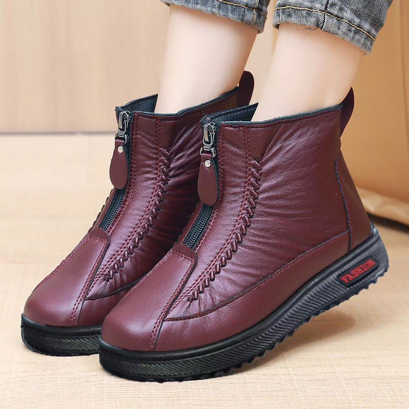 ❄️ 【EU36-41】Női Téli Meleg Cipzáras Bokacsizma 👢💕