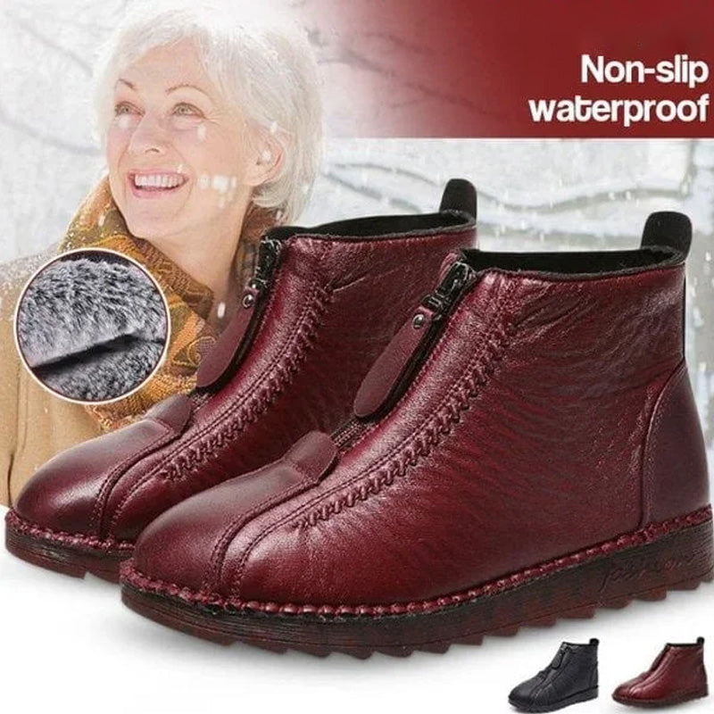 ❄️ 【EU36-41】Női Téli Meleg Cipzáras Bokacsizma 👢💕