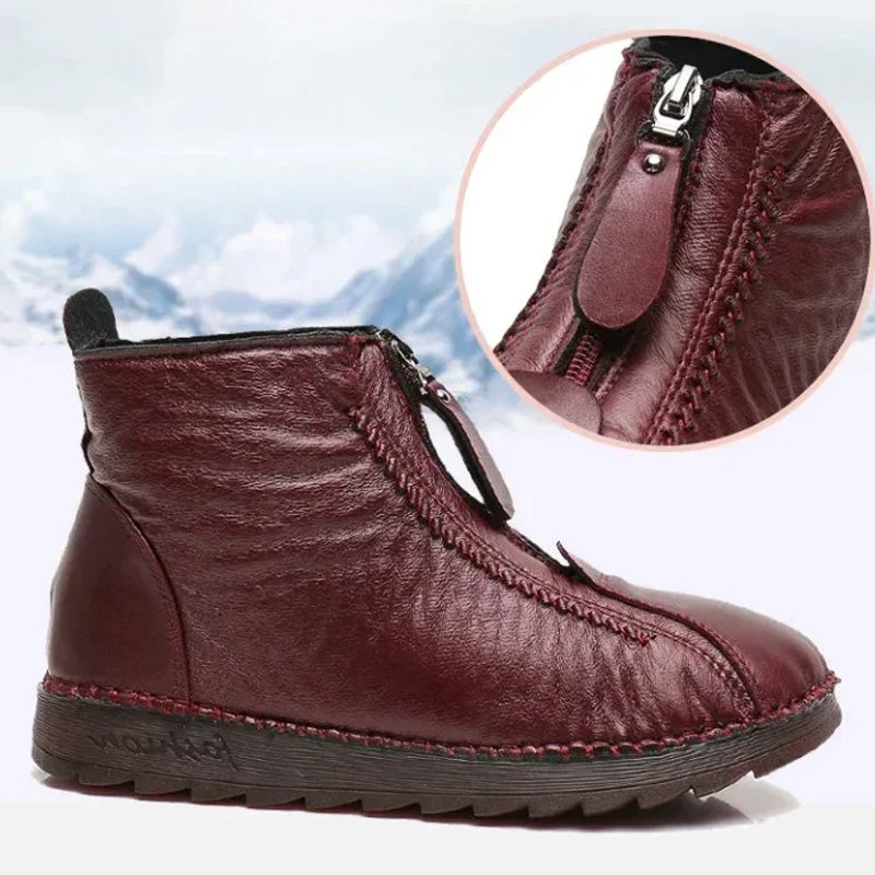 ❄️ 【EU36-41】Női Téli Meleg Cipzáras Bokacsizma 👢💕