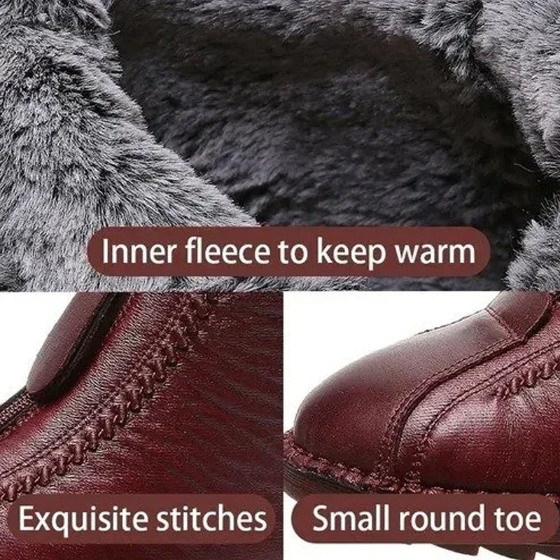 ❄️ 【EU36-41】Női Téli Meleg Cipzáras Bokacsizma 👢💕