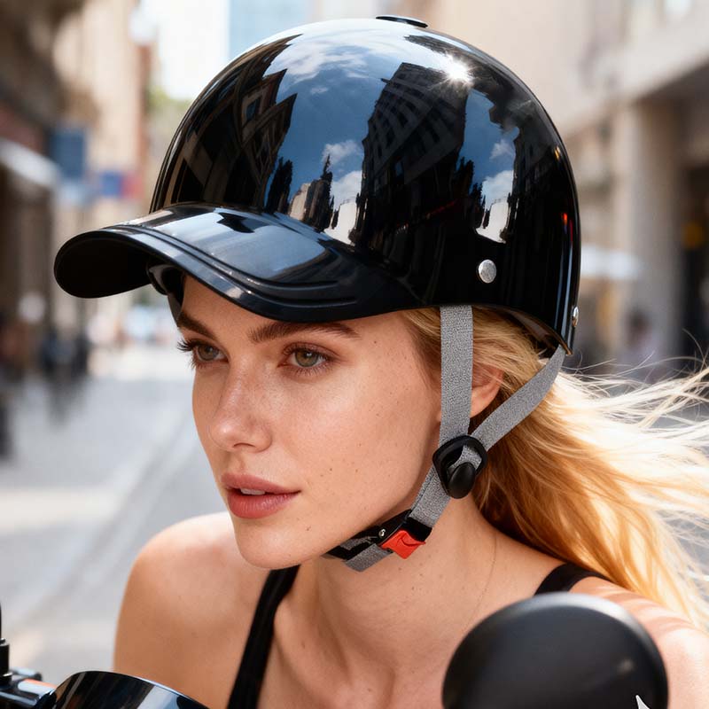 🔥 Baseball sapka stílusú motoros sisak – Védelem, ami úgy néz ki, mint egy utcai kiegészítő! 🏍️🧢