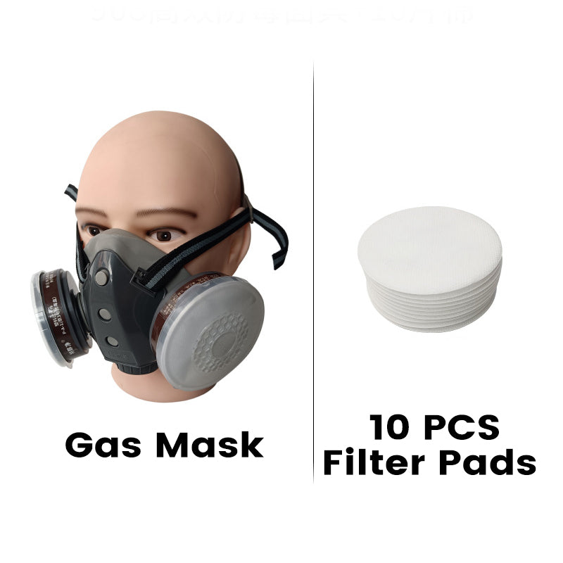 🔥 Aktív szén porvédő dupla tartályú gázálarc – lélegezzen tisztán, védve legyen! 🥽🌬️