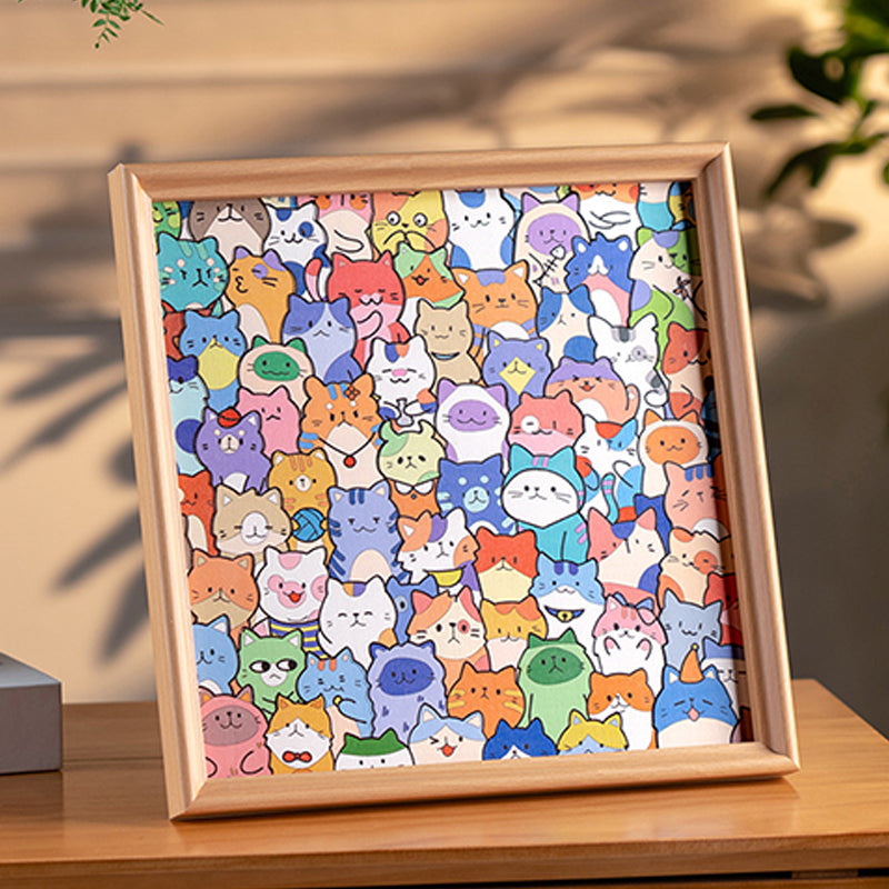 🐱 DIY fa macska színező puzzle keret🧩