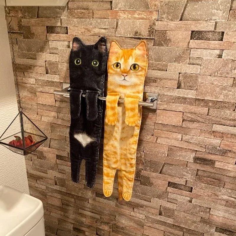 🎁Karácsonyi ajándék 🎄🎅✨😺Cuki macska kéztörlő🐾