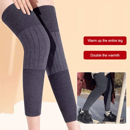 🦵✨ Meleg, Nyújtható Hosszú Térdmelegítő / Térdvédő – Elasztikus Thermal Fleece Kültéri Sportokhoz és Ízületvédelemhez ❤️