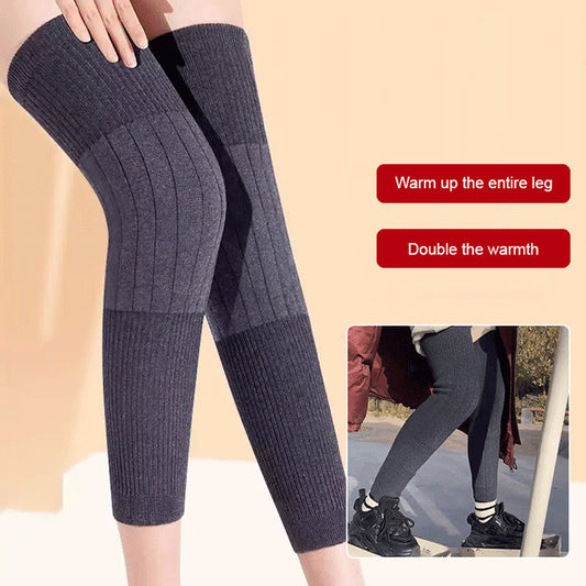 🦵✨ Meleg, Nyújtható Hosszú Térdmelegítő / Térdvédő – Elasztikus Thermal Fleece Kültéri Sportokhoz és Ízületvédelemhez ❤️