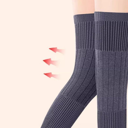 🦵✨ Meleg, Nyújtható Hosszú Térdmelegítő / Térdvédő – Elasztikus Thermal Fleece Kültéri Sportokhoz és Ízületvédelemhez ❤️
