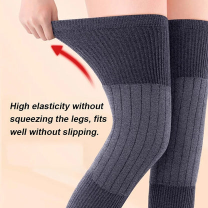 🦵✨ Meleg, Nyújtható Hosszú Térdmelegítő / Térdvédő – Elasztikus Thermal Fleece Kültéri Sportokhoz és Ízületvédelemhez ❤️
