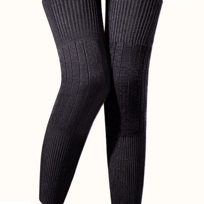 🦵✨ Meleg, Nyújtható Hosszú Térdmelegítő / Térdvédő – Elasztikus Thermal Fleece Kültéri Sportokhoz és Ízületvédelemhez ❤️