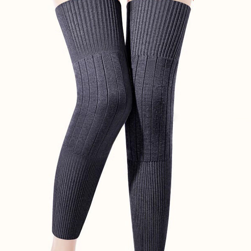 🦵✨ Meleg, Nyújtható Hosszú Térdmelegítő / Térdvédő – Elasztikus Thermal Fleece Kültéri Sportokhoz és Ízületvédelemhez ❤️