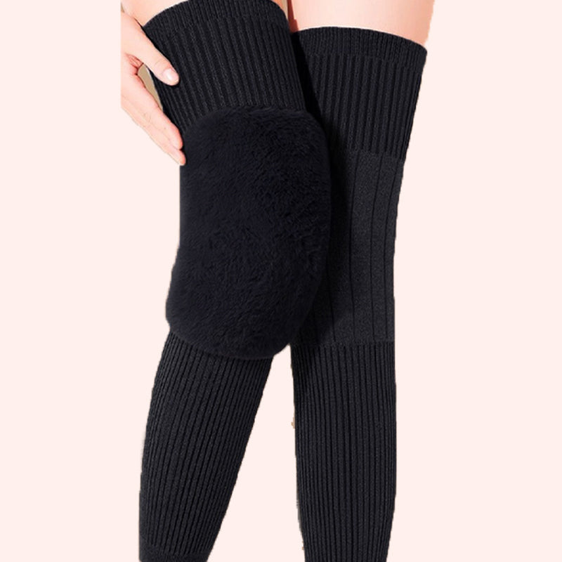 🦵✨ Meleg, Nyújtható Hosszú Térdmelegítő / Térdvédő – Elasztikus Thermal Fleece Kültéri Sportokhoz és Ízületvédelemhez ❤️