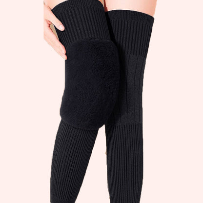 🦵✨ Meleg, Nyújtható Hosszú Térdmelegítő / Térdvédő – Elasztikus Thermal Fleece Kültéri Sportokhoz és Ízületvédelemhez ❤️