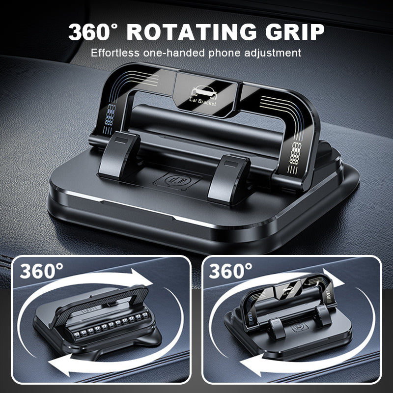 ✨ 360° forgatható, összecsukható telefontartó – univerzális kompatibilitás csúszásgátló talppal asztali, autóban és utazás közbeni használatra 🚗💻