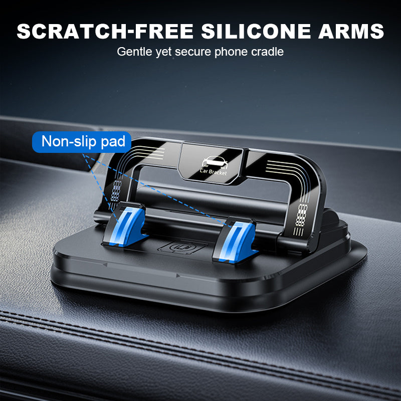 ✨ 360° forgatható, összecsukható telefontartó – univerzális kompatibilitás csúszásgátló talppal asztali, autóban és utazás közbeni használatra 🚗💻