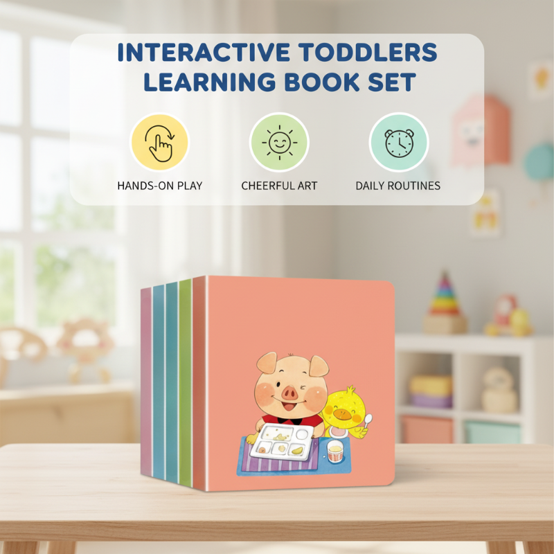 📚🧠 10 db-os interaktív kisgyermekeknek szóló tanulási könyvkészlet 👶💕