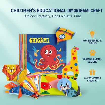 👶🧠 Gyerekeknek szóló DIY origami kézműves készlet ✂️✨——Kezes és agyi gyakorlat, kreativitásfejlesztés játékos formában!