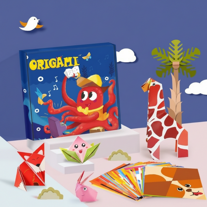 👶🧠 Gyerekeknek szóló DIY origami kézműves készlet ✂️✨——Kezes és agyi gyakorlat, kreativitásfejlesztés játékos formában!