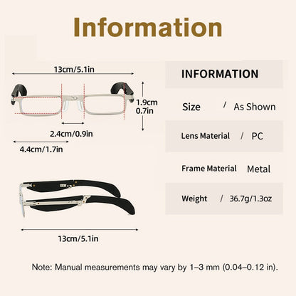 👓 Összecsukható Zero-Degree szemüveg (kék fény szűrő lencsékkel és kerettel)