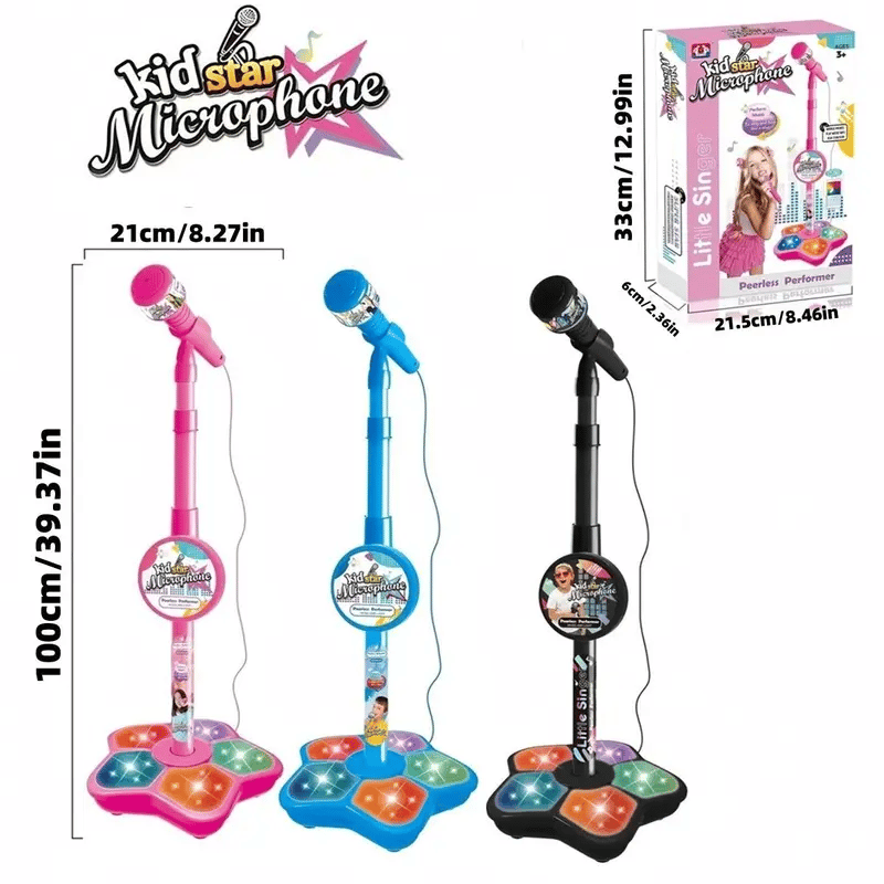 🎁 🎤✨Behúzható mikrofonos játék, karaoke gépjáték lámpával