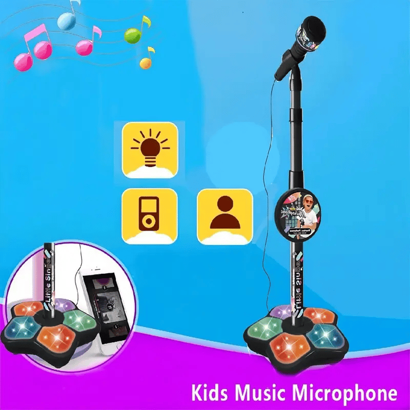 🎁 🎤✨Behúzható mikrofonos játék, karaoke gépjáték lámpával